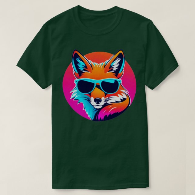 Camiseta Legal Neon Fox Small Version TSirt (Frente do Design)