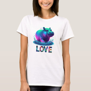Camiseta Legal Neon Hippo Love