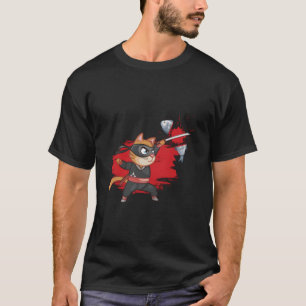 Camiseta Legal Ninja Cat Shuriken Katana Furry Feli