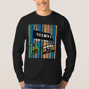 Camiseta Legal Nunca Esqueça O Vídeo De Disquete Cassete Vh