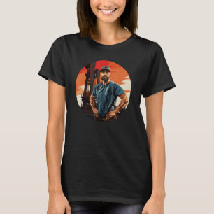 Camiseta Legal Oil Pumpjack Worker Figurume para amantes de