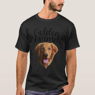 Camiseta Legal Ouro Retriever Para Mulheres Mamãe Mamãe Pet