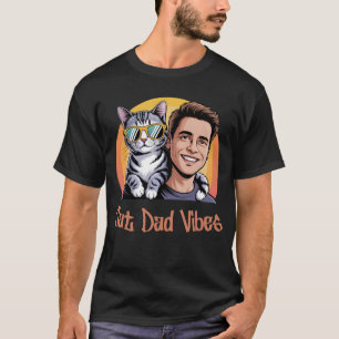 Camiseta Legal Pai De Gato Vibes De Estilo Retroativo Gato 
