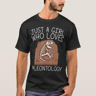 Camiseta Legal Paleontologia Para Meninas Dinossauros Ossos