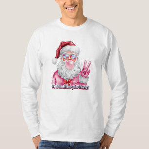 Camiseta Legal Papai Noel com Bubblegum e Sinal de Paz