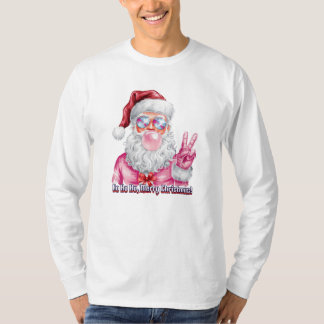 Camiseta Legal Papai Noel com Bubblegum e Sinal de Paz