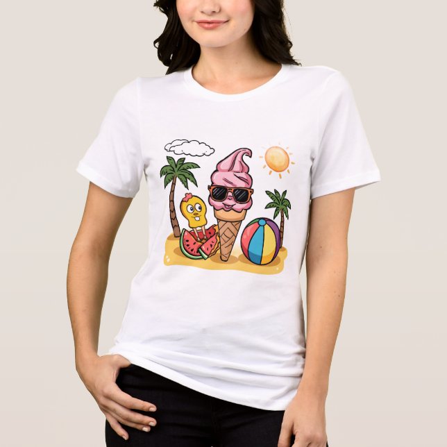 Camiseta Legal para Baixo no Fim do Verão - Sorvet (Frente)