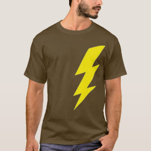 Camiseta legal parafuso amarelo do trinco do relâmpago des