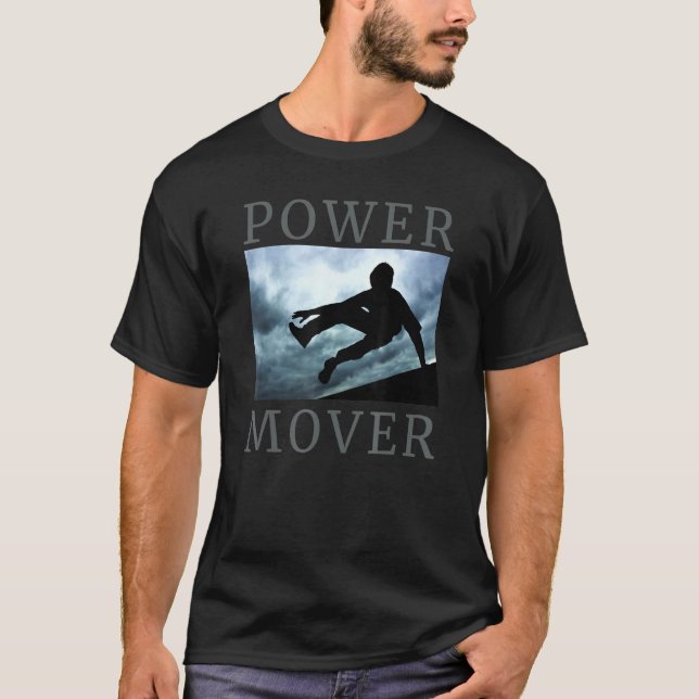 Camiseta Legal Parkour Power Mover Men Mulheres Adolescente (Frente)