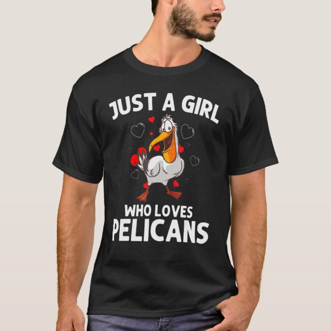 Camiseta Legal Pelicano para Meninas Jardim Zoológico Pelic (Frente)