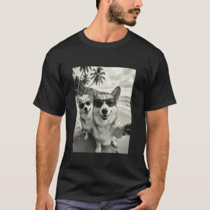 Camiseta Legal Pembroke Welsh Corgi Selfie Praia Óculos de 