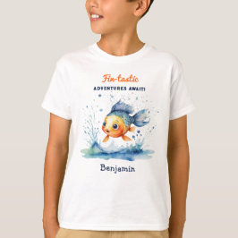 Camiseta Legal Personalizado de Peixe Saltitante Estiloso