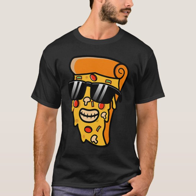CAMISETA LEGAL PIZZA SLICE VESTINDO ÓCULOS (Frente)