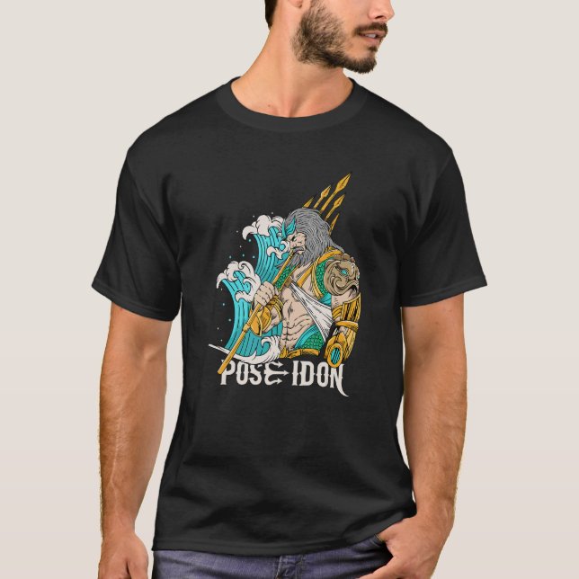 Camiseta Legal Poseidon God Of the Sea no Antigo Reli Grego (Frente)