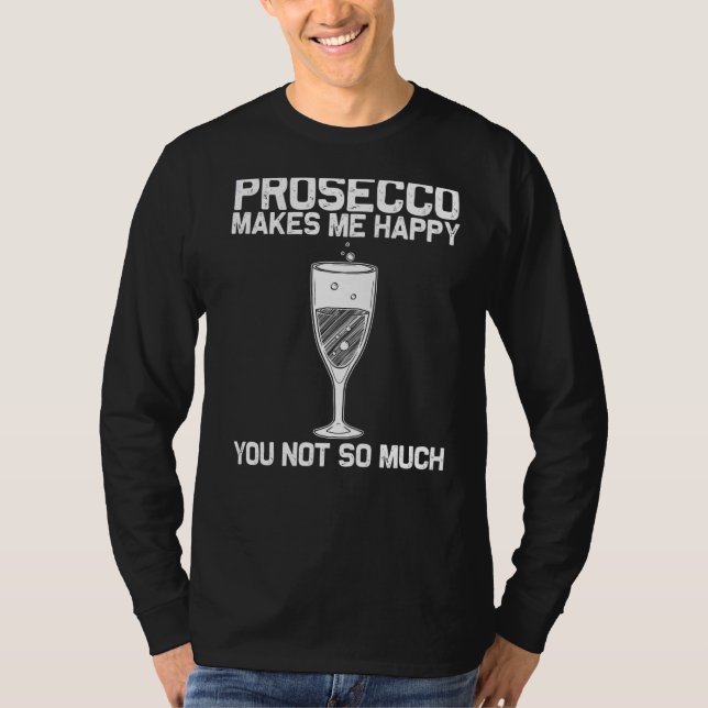 Camiseta Legal Prosecco Para Homens Bebidas De Vinho (Frente)