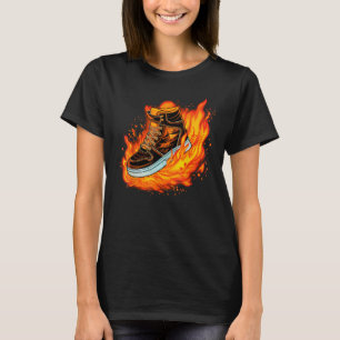 Camiseta Legal queima Boots com Chama para Calçado