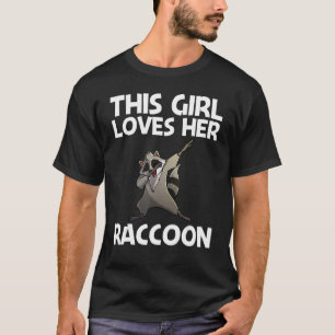 Camiseta Legal Raccoon Para Meninas Crianças Lixadas Panda 