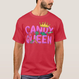 Camiseta Legal Rainha De Arte Para Mulheres Doces Lollipo
