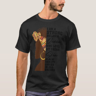 Camiseta Legal Rainha Negra Forte Para As Mulheres De Bela