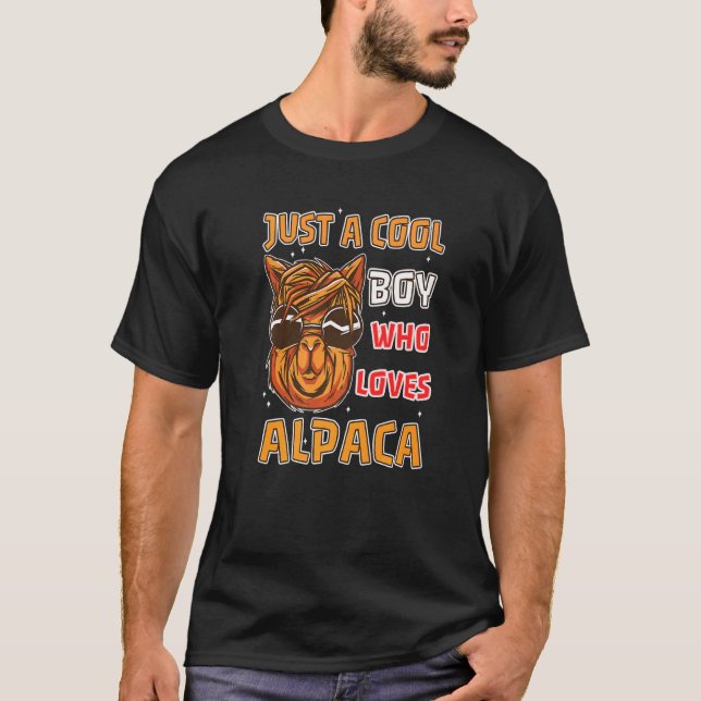 Camiseta Legal Rapaz Cute Alpaca Mammal Lama Lama Pacos Far (Frente)