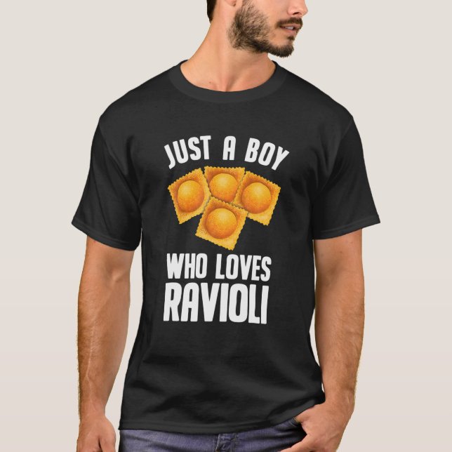 Camiseta Legal Ravioli Design para Meninos Ravioli Pasta Do (Frente)