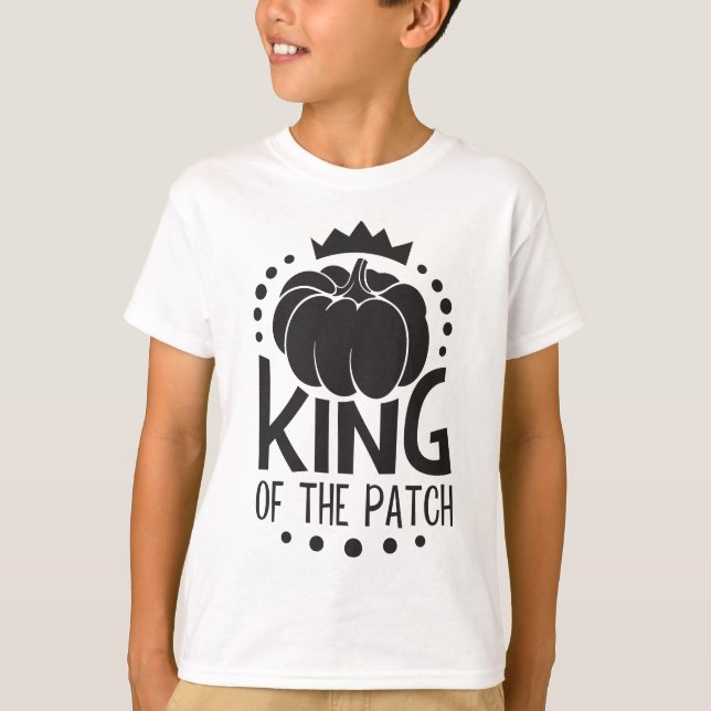 Camiseta Legal Rei Negro e Branco do Patch Kid (Frente)