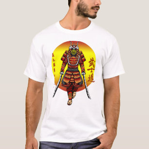 Camiseta Legal Retro Armado Samurai com 2 Katanas
