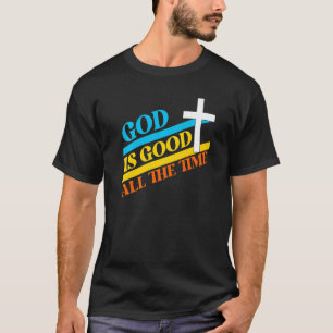 Camiseta Legal Retro Christian dizendo Deus é bom o tempo t