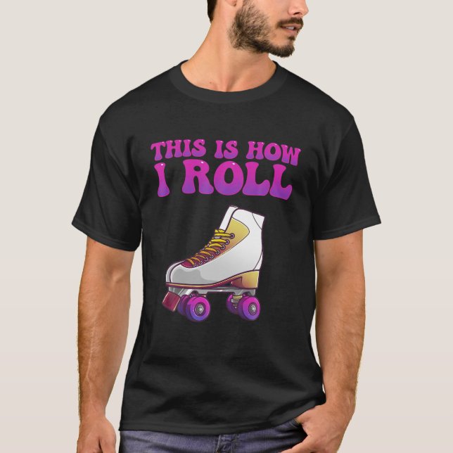 Camiseta Legal Roller Sking Para Homens Mulheres Roller Ska (Frente)