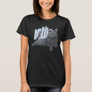 Camiseta Legal rosto de gato doce Gatinho torto Gato C
