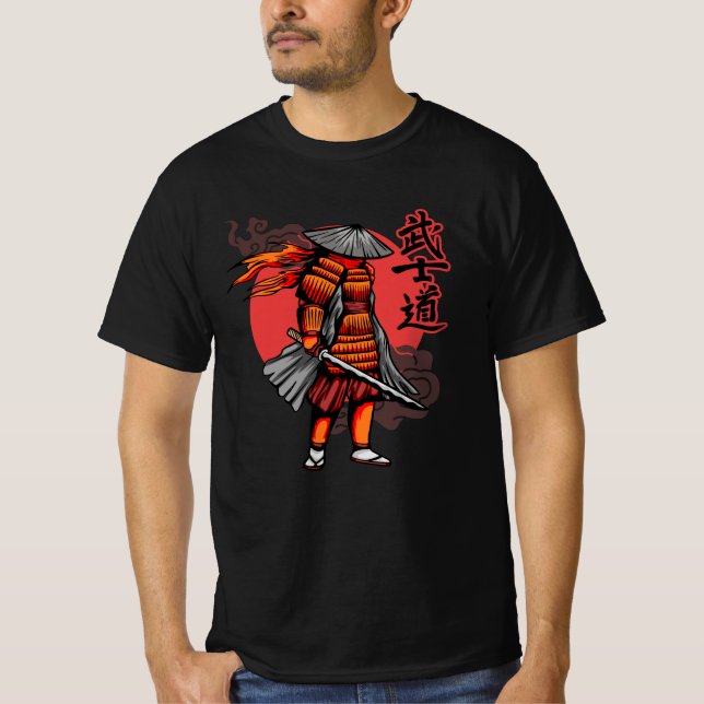 Camiseta Legal Samurai Retro - Samurai Segurando Katana (Frente)