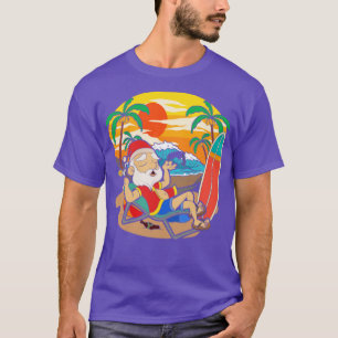 Camiseta Legal Santa Claus Sunset Tropical Havaiana Chr