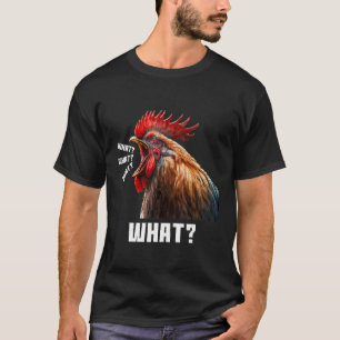 Camiseta Legal Sarcástica Raiva Rooster Gritando Gráfico De