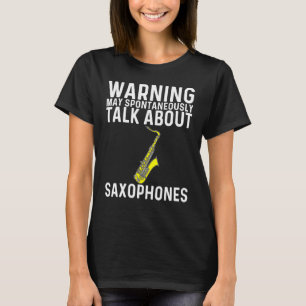 Camiseta Legal Saxofone Para Mulheres Jovens Jogadores De J
