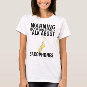 Camiseta Legal Saxofone Para Mulheres Jovens Jogadores De J