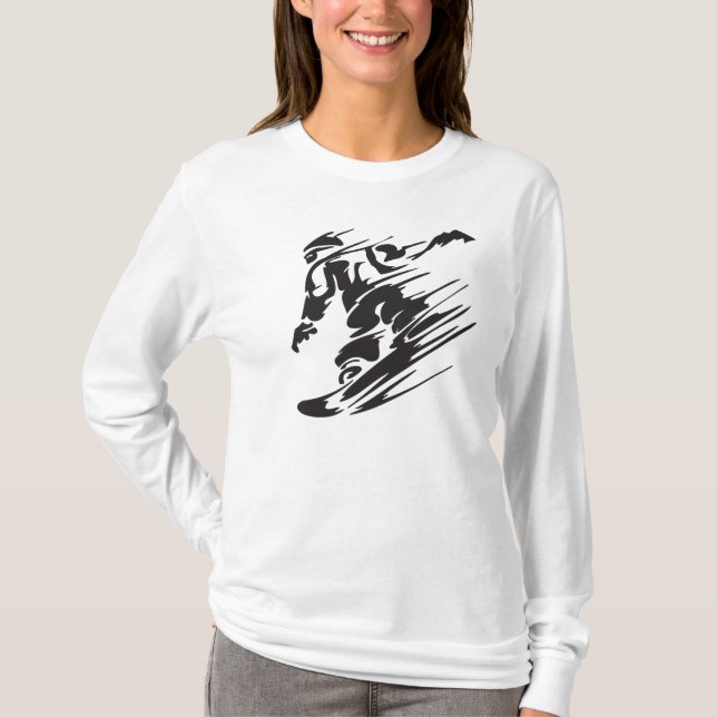 Camiseta legal Silhouette Snowboard Mountain (Frente)