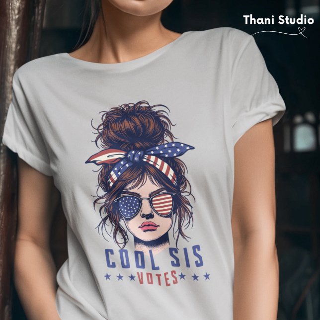Camiseta Legal Sis Vota Vintage Mensagem Cabelo Eleição (Criador carregado)