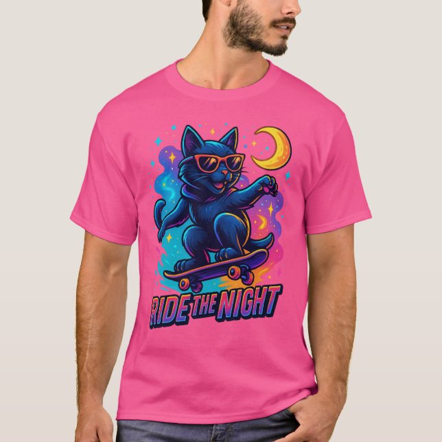 Camiseta Legal Skater Cat - Estilo de rua urbana (Frente)