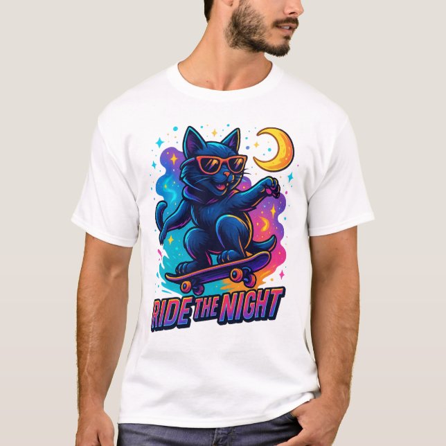 Camiseta Legal Skater Cat - Estilo de rua urbana (Frente)