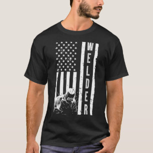 Camiseta Legal Soldadura Arte Da Bandeira Dos EUA Para Home