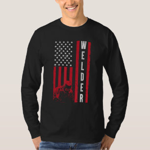 Camiseta Legal Soldadura Arte Da Bandeira Dos EUA Para Home