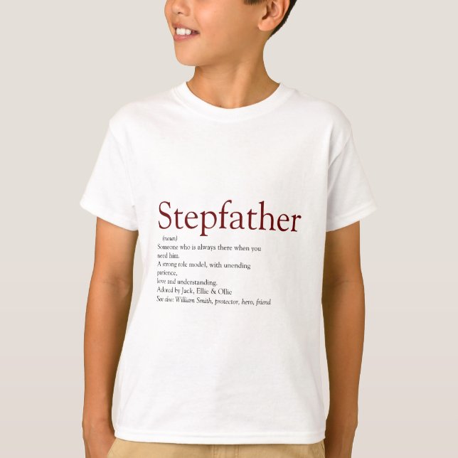 Camiseta Legal Stepdad, definição Stepdad, Cinzas de divers (Frente)