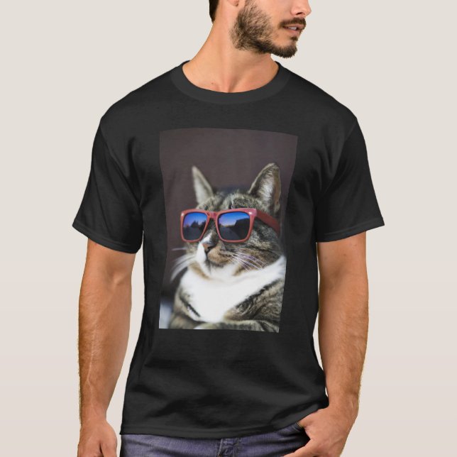 Camiseta Legal Tabby Cat Vestindo óculos de sol (Frente)