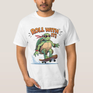 Camiseta Legal Tartaruga De Skateboard. Engraçado