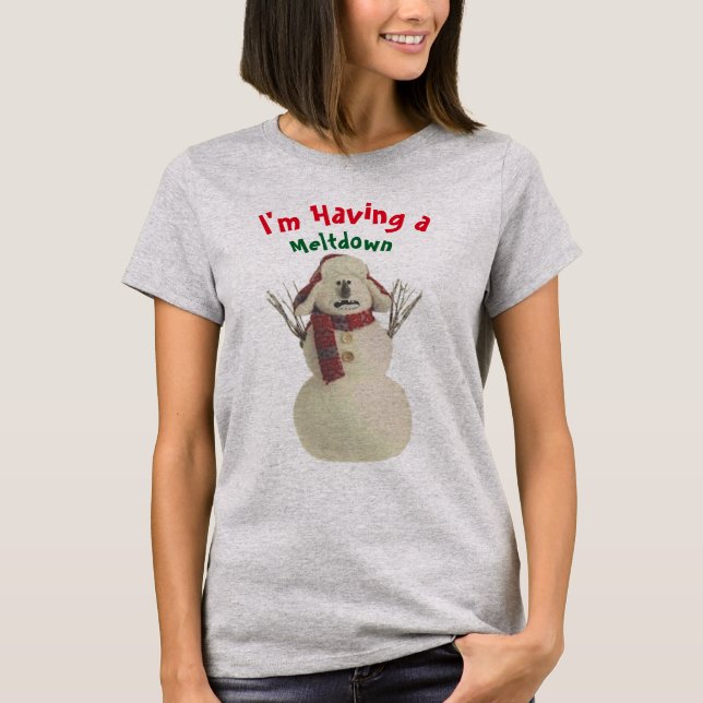 Camiseta Legal ter um natal engraçado de boneco de neve der (Frente)