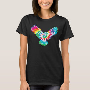 Camiseta Legal Tie Dye Eagle Rainbow Impressão Hawk Animal