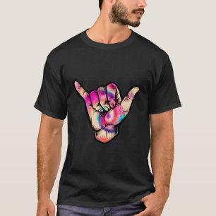 Camiseta Legal Tie Dye Shaka Sinal Tee For Men Women Boys E