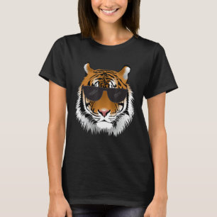 Camiseta Legal Tigre Bengala Com Óculos Solares Bengala Tig