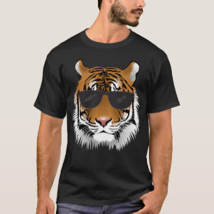 Camiseta Legal Tigre Bengala Com Óculos Solares Bengala Tig