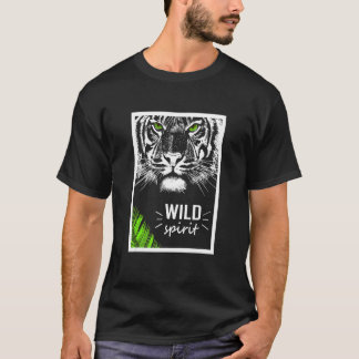 Camiseta Legal Tigre Branco-Branco-Leopardo-Tigre Gráfico 1